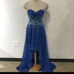 MORI LEE BY MADELINE GARDNER HI-LO STRAPLESS  DRESS/ SIZE 00